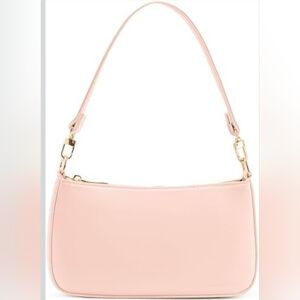 Niueimee Zhou Light Pink Shoulder Bag With Interchangable Crossbody Strap